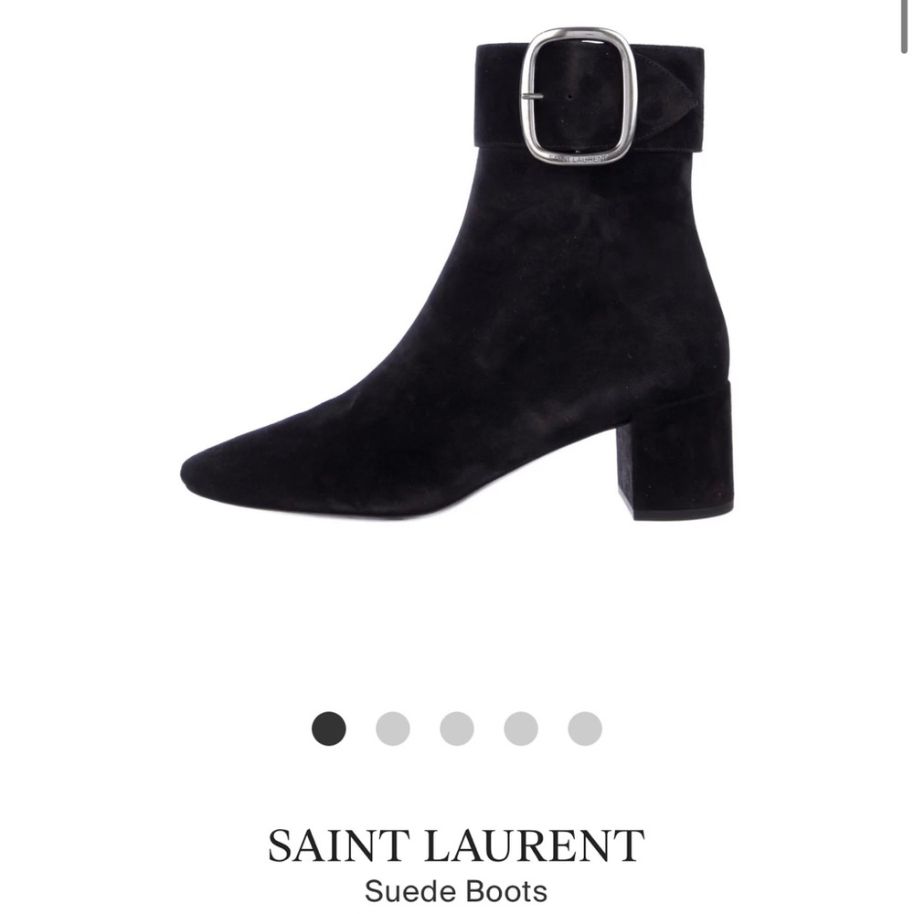 SAINT LAURENT SUEDE BLACK BOOTS